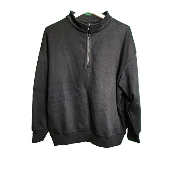 NWT Women's L Anrabess 1/4 Zip Pullover Sweatshirt Black large - Picture 1 of 5